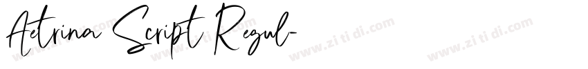 Aetrina Script Regul字体转换 Aetrina Script Regul字体转换